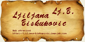 Ljiljana Biskupović vizit kartica